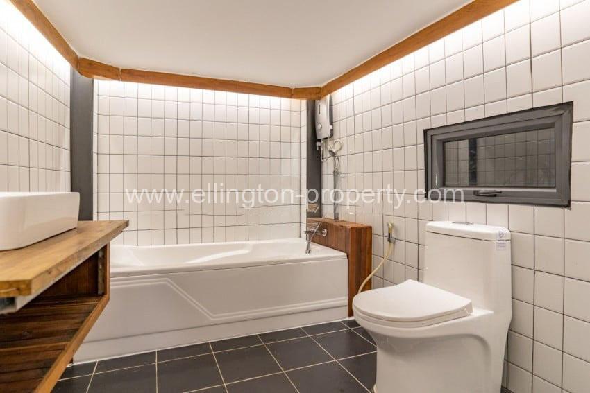 Nice Duplex 1 Bedroom Renovated For Rent At Tonle Bassac - Ellington Property