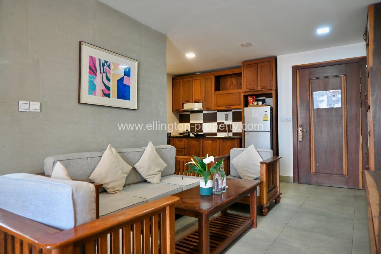 Studio Room Serviced Apartment For Rent In Tonle Bassac - Ellington Property