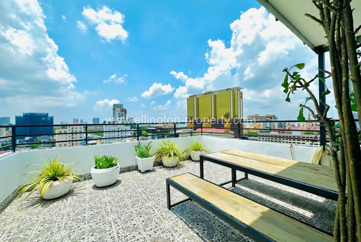 Studio Room Serviced Apartment For Rent In Tonle Bassac - Ellington Property