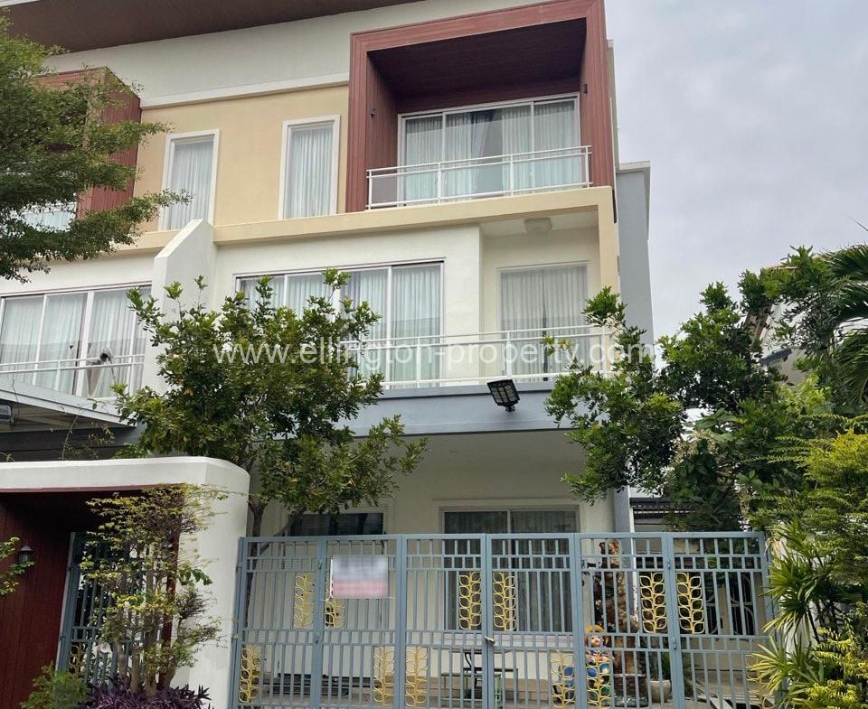 Twin Villa For Rent At Borey Orkide The Botanic City - Ellington Property