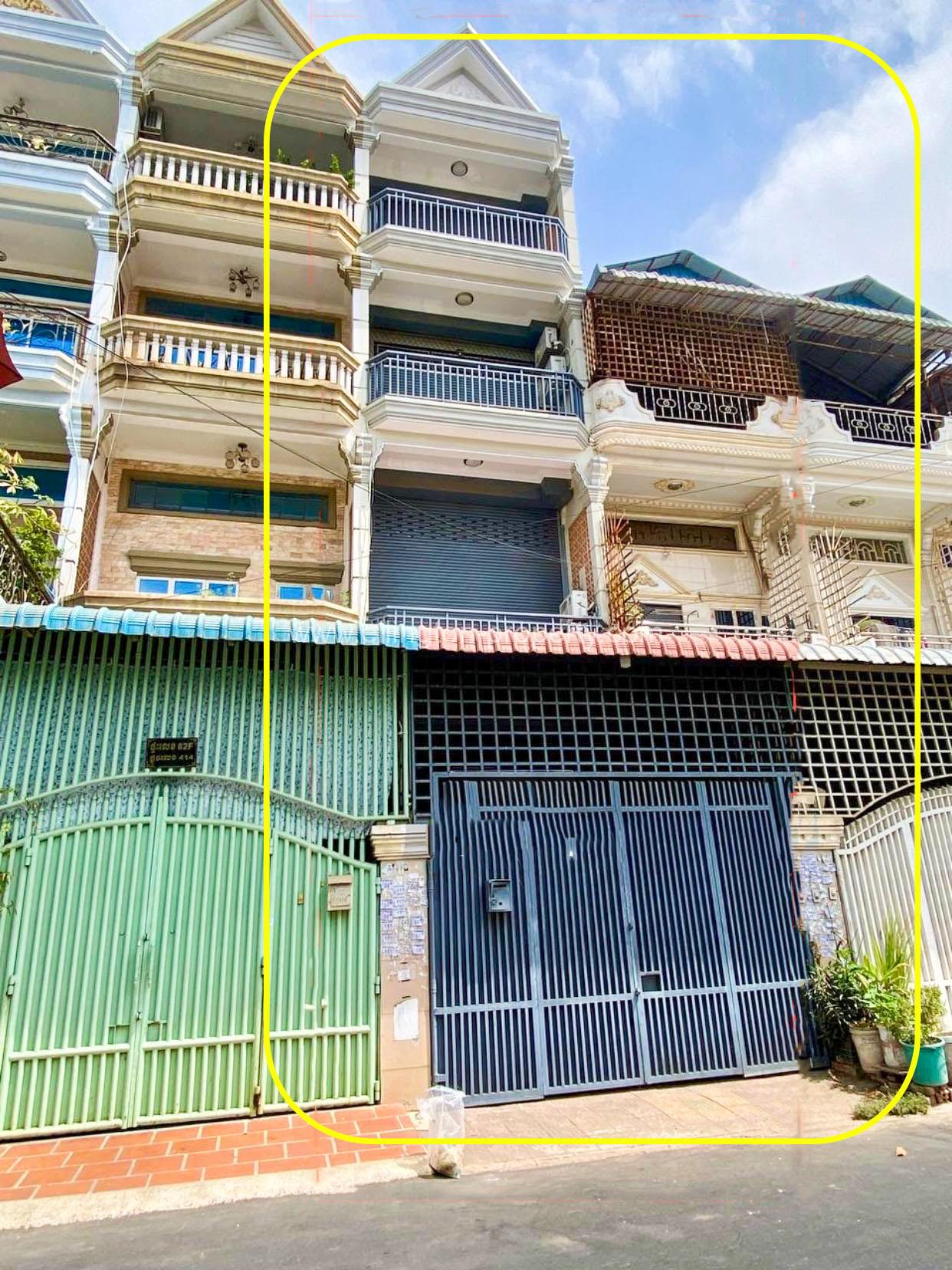 Shophouse For Rent In Chamkar Morn Area - Ellington Property
