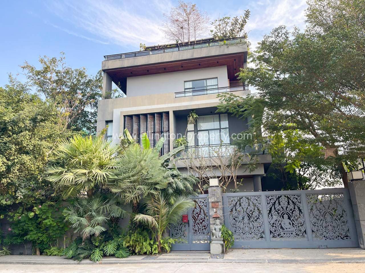 Pool Villa For Rent Near Aeon Sen Sok Mall - Ellington Property