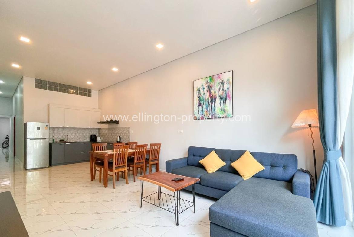 1 Bedroom Renovated Apartment For Rent Near Exchange Square And Wat Phnom Phnom Penh. - Ellington Property