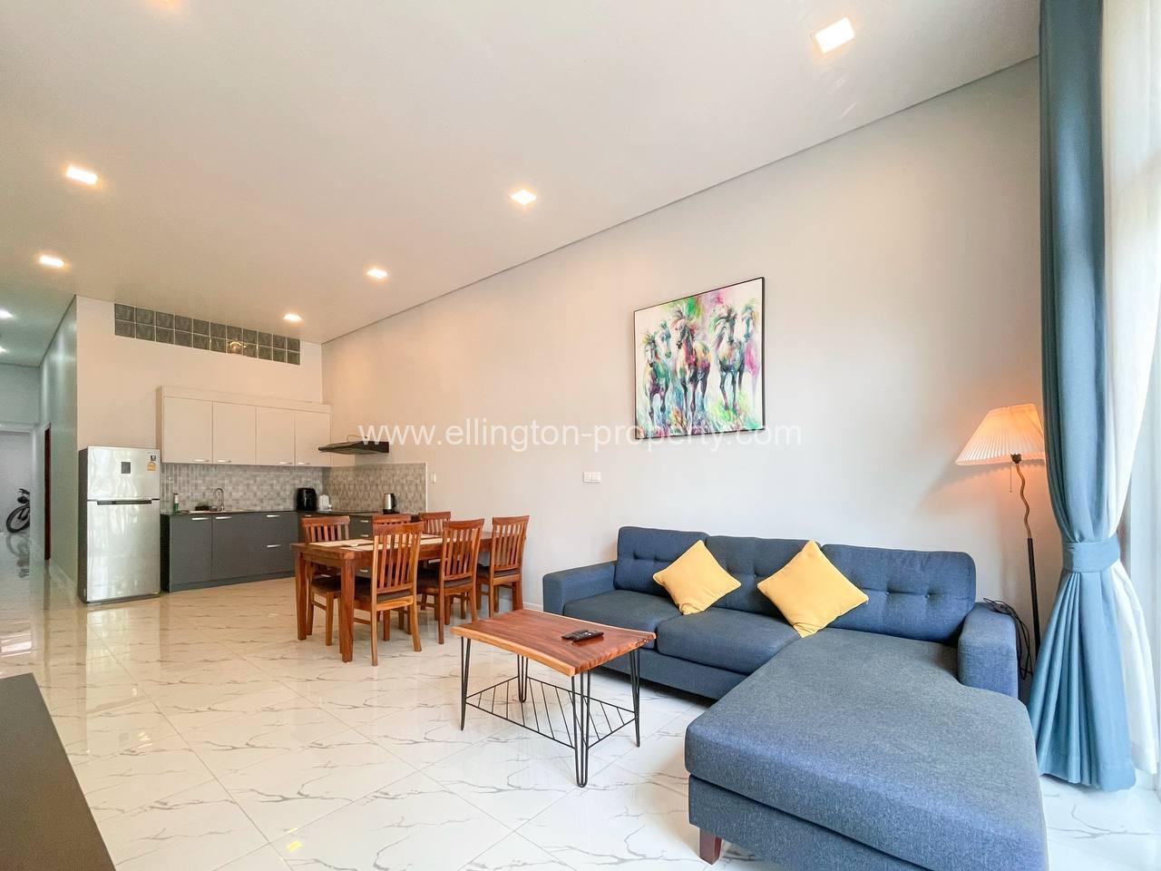 1 Bedroom Renovated Apartment For Rent Near Exchange Square And Wat Phnom Phnom Penh. - Ellington Property