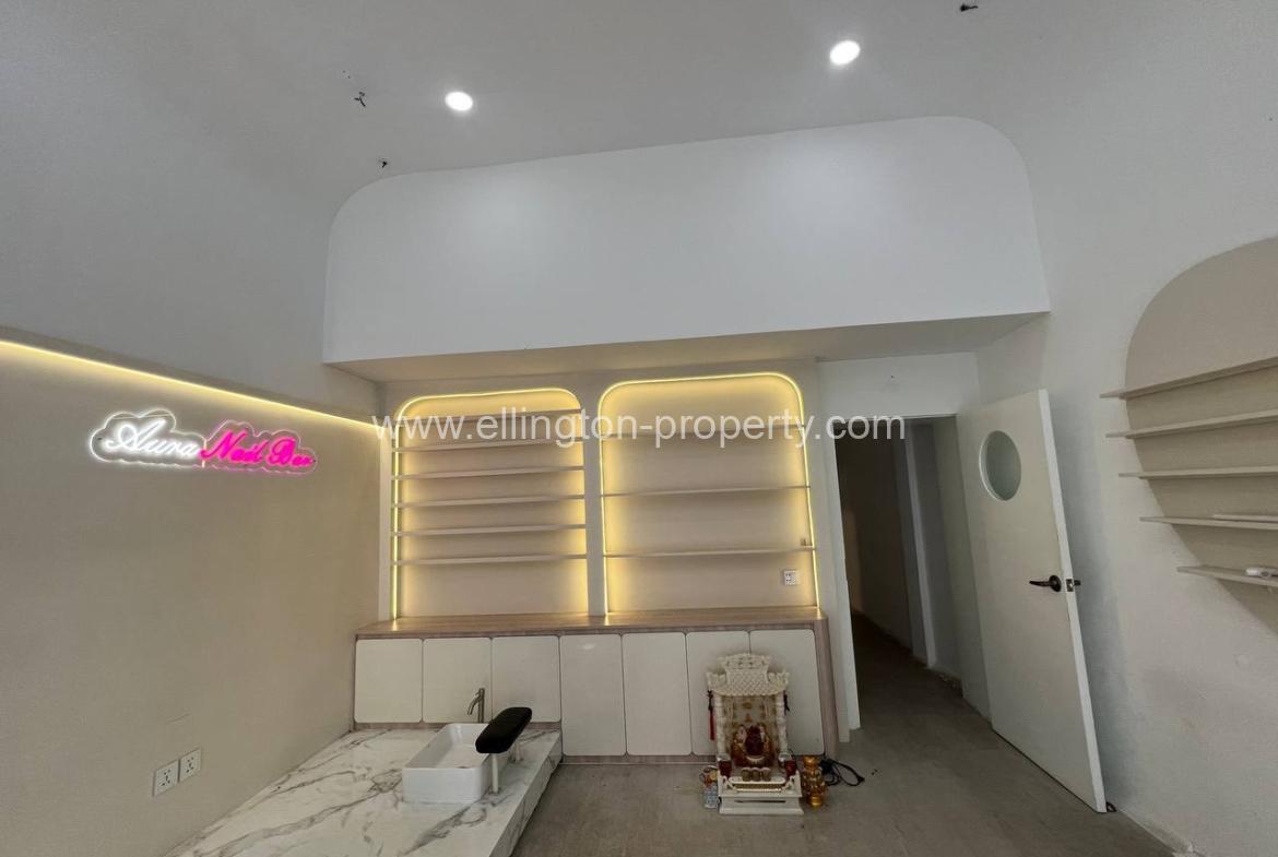 Shophouse Ground Floor For Rent Beoung Keng Kong 1 ( Bkk1 ) - Ellington Property