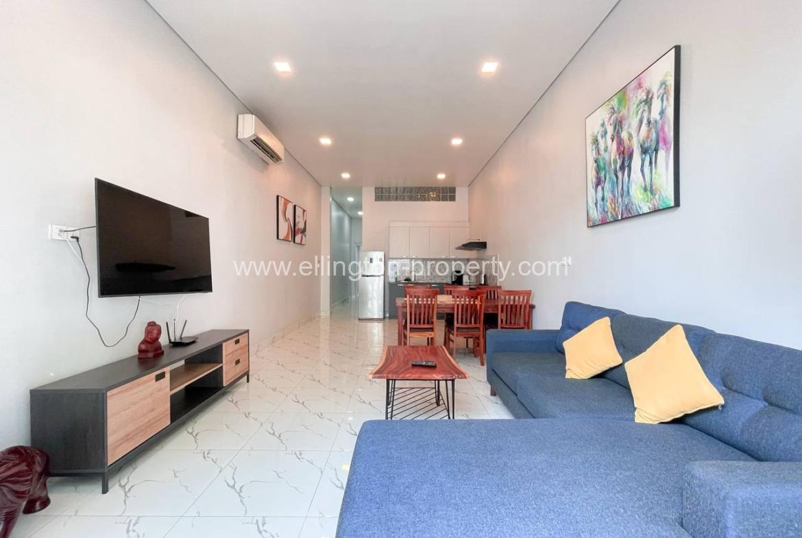 1 Bedroom Renovated Apartment For Rent Near Exchange Square And Wat Phnom Phnom Penh. - Ellington Property