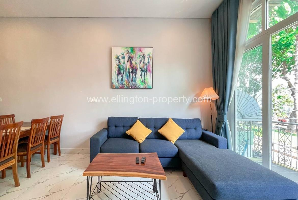 1 Bedroom Renovated Apartment For Rent Near Exchange Square And Wat Phnom Phnom Penh. - Ellington Property