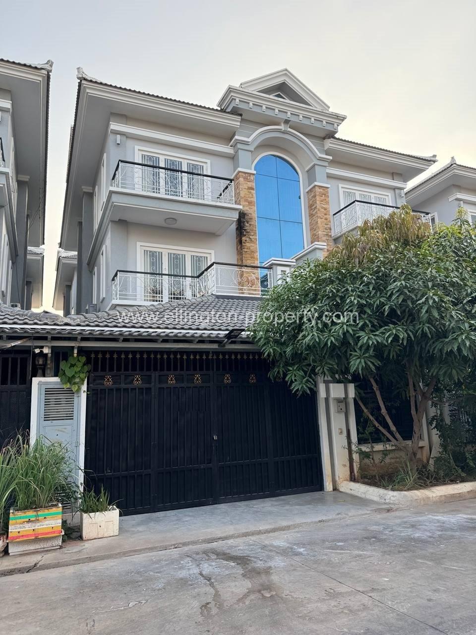 Twin Villa For Rent​ At Borey Vimean Phnom Penh 598 - Ellington Property