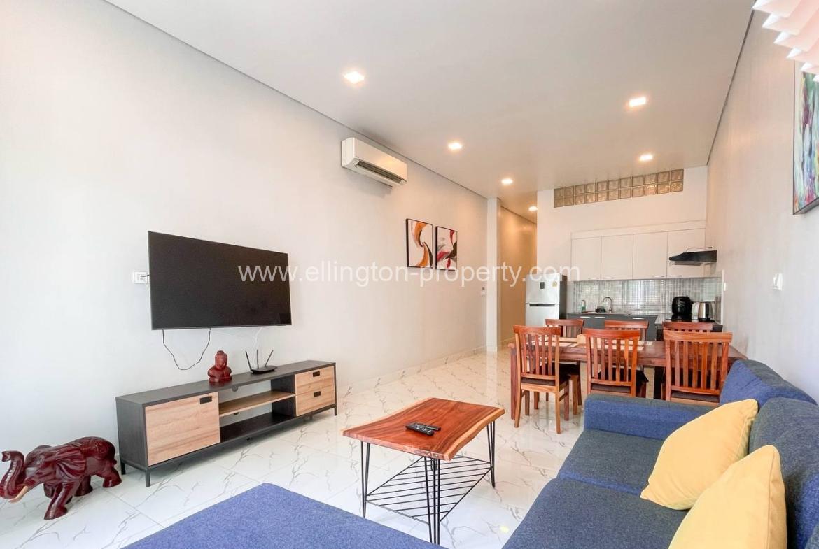 1 Bedroom Renovated Apartment For Rent Near Exchange Square And Wat Phnom Phnom Penh. - Ellington Property