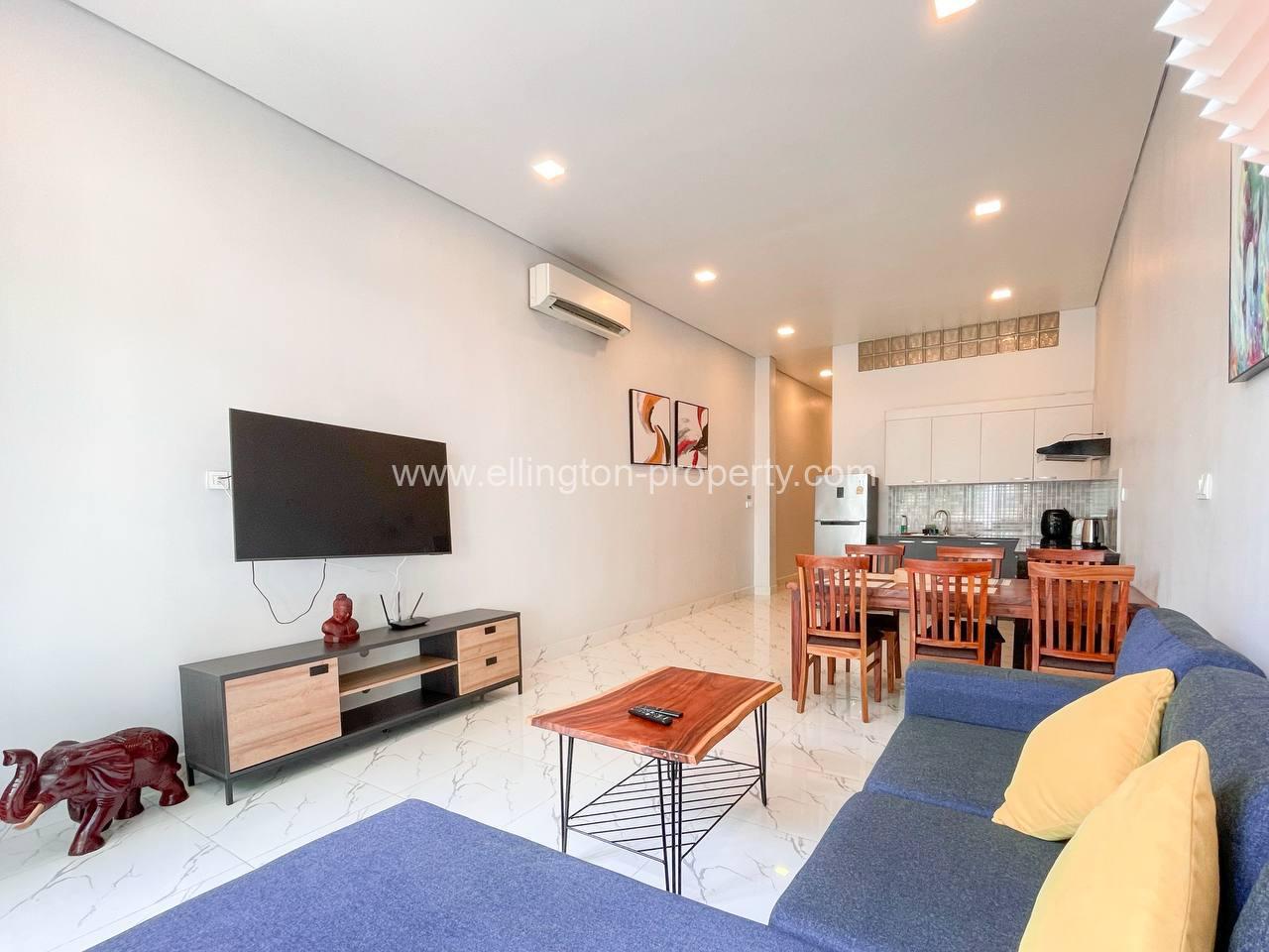 1 Bedroom Renovated Apartment For Rent Near Exchange Square And Wat Phnom Phnom Penh. - Ellington Property