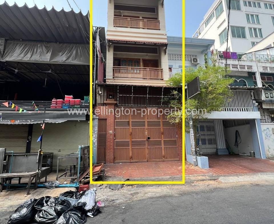 Shophouse For​​ Rent At Boung Keng Kong ( Bkk ) . - Ellington Property