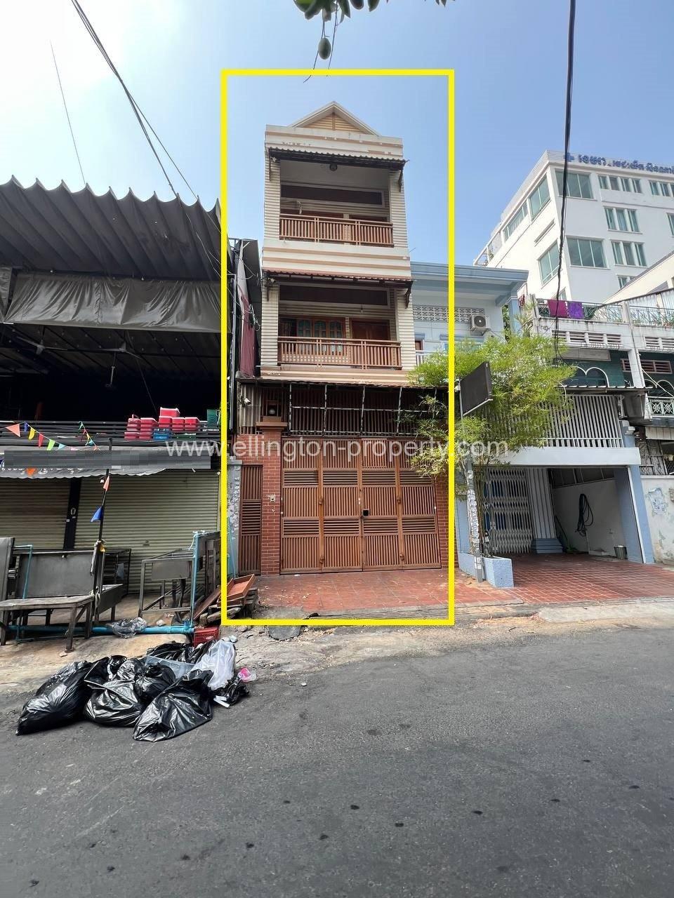 Shophouse For​​ Rent At Boung Keng Kong ( Bkk ) . - Ellington Property