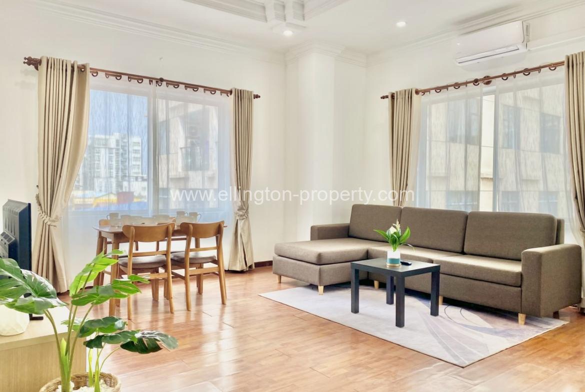 Bkk1 | 4f Furnished 1 Bedroom Serviced Apartment For Rent $650 - Ellington Property