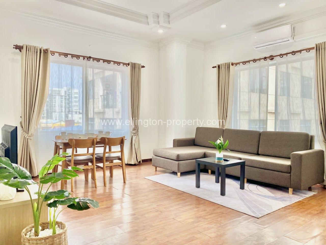 Bkk1 | 4f Furnished 1 Bedroom Serviced Apartment For Rent $650 - Ellington Property