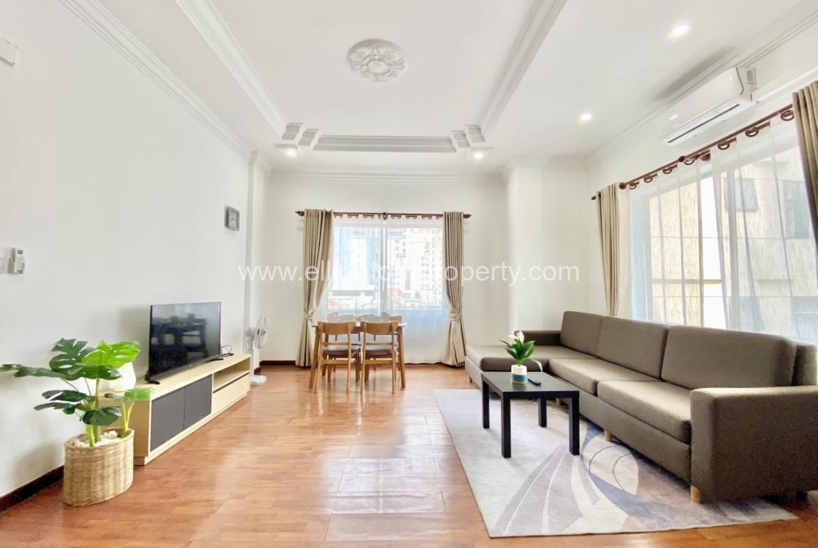 Bkk1 | 4f Furnished 1 Bedroom Serviced Apartment For Rent $650 - Ellington Property