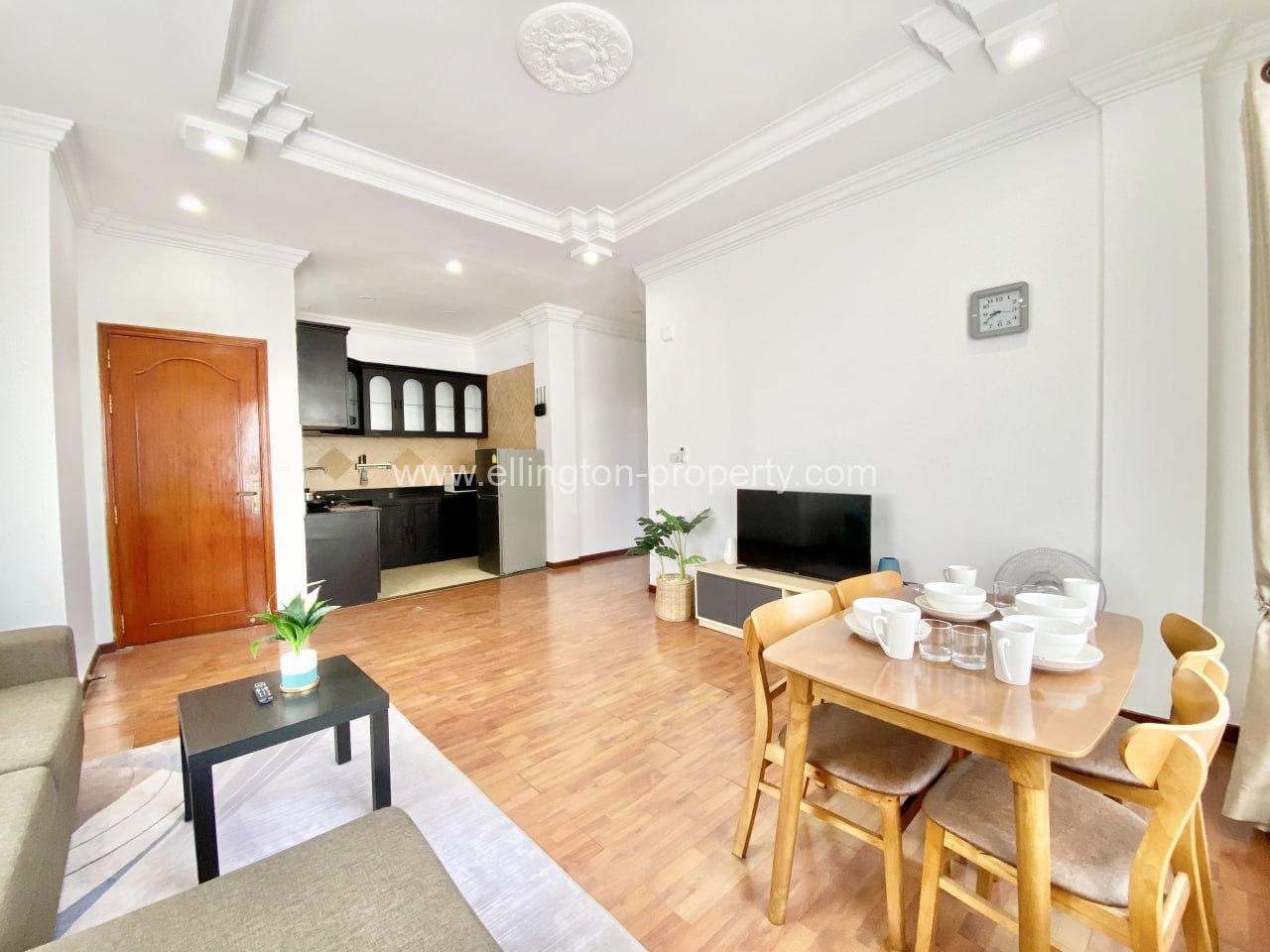 Bkk1 | 4f Furnished 1 Bedroom Serviced Apartment For Rent $650 - Ellington Property