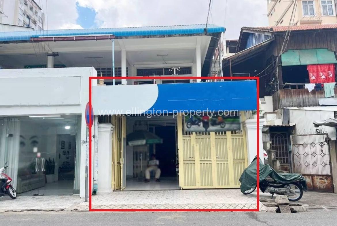 ផ្ទះអាជីវកម្មជាន់ផ្ទាល់ដីសម្រាប់ជួលនៅ បឹងកេងកង / Shophouse Ground Floor For Rent​ At Boeong Keng Kong #bkk3 - Ellington Property