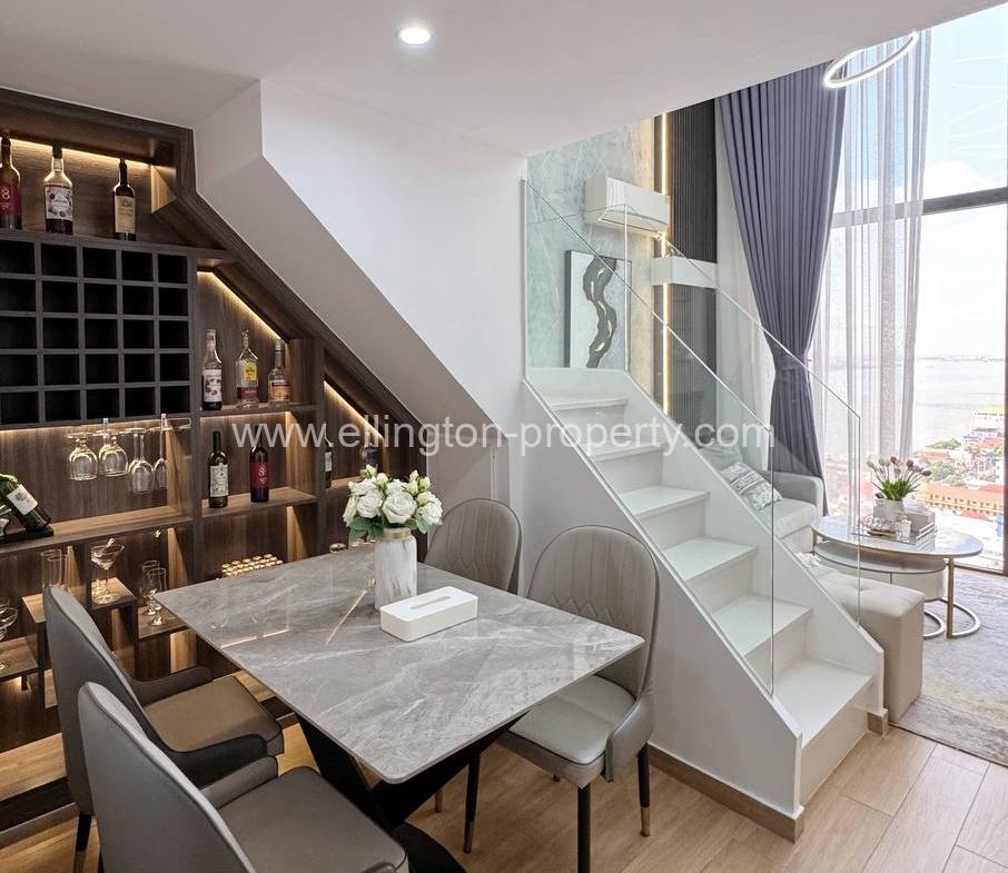 1 Bedroom Duplex For Rent 📍 Morgan Enmaison, Chroy Changva - Ellington Property
