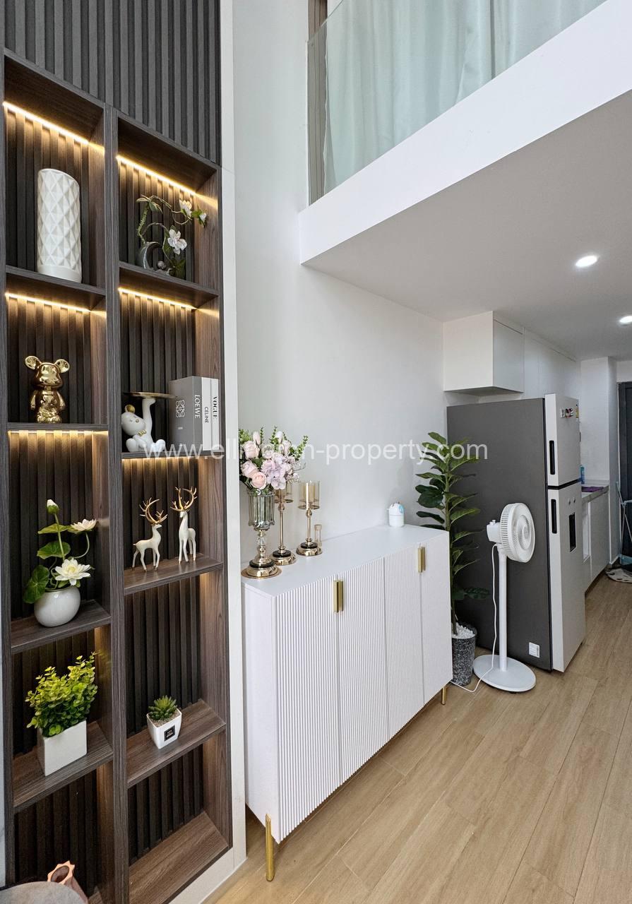 1 Bedroom Duplex For Rent 📍 Morgan Enmaison, Chroy Changva - Ellington Property