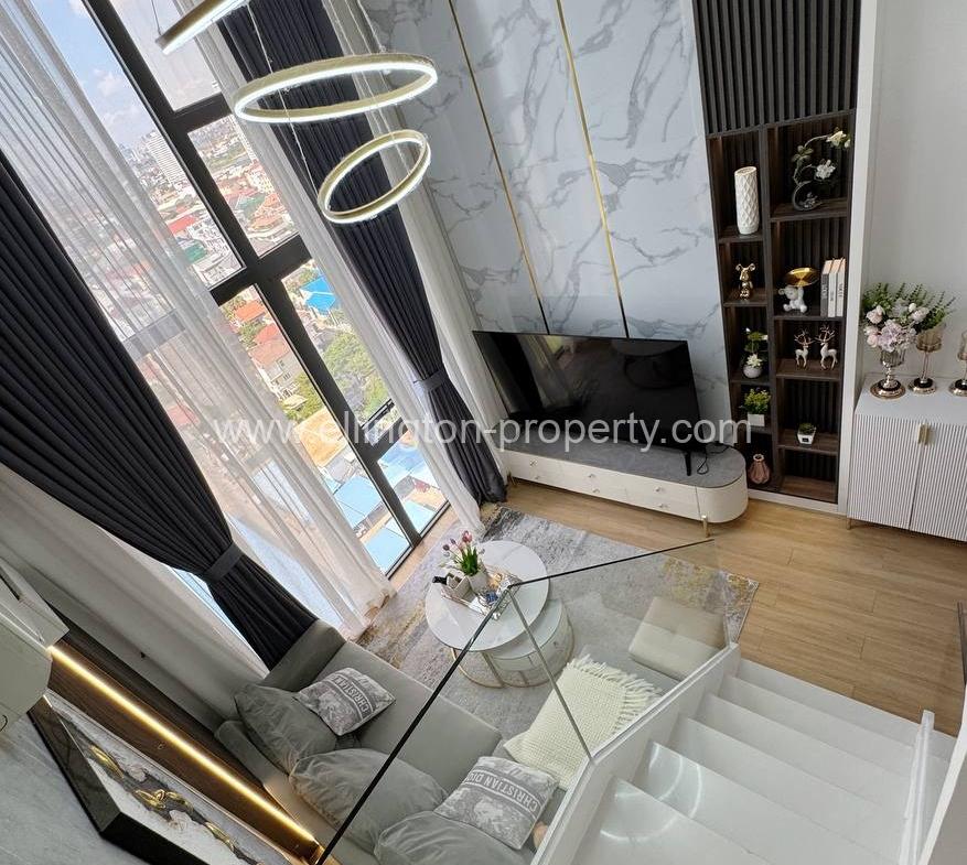1 Bedroom Duplex For Rent 📍 Morgan Enmaison, Chroy Changva - Ellington Property