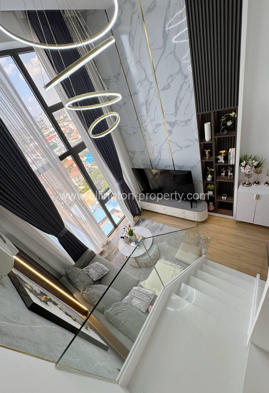 1 Bedroom Duplex For Rent 📍 Morgan Enmaison, Chroy Changva - Ellington Property