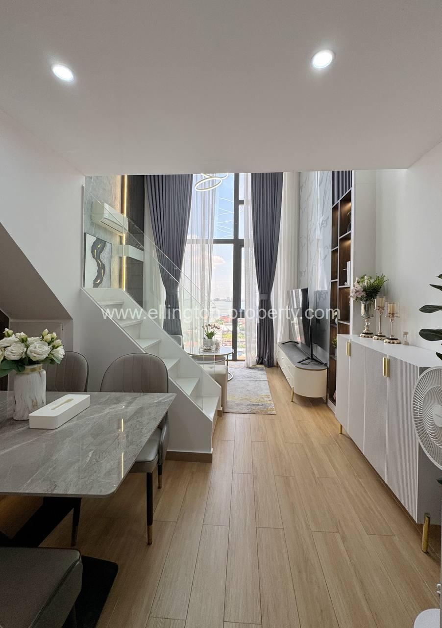 1 Bedroom Duplex For Rent 📍 Morgan Enmaison, Chroy Changva - Ellington Property
