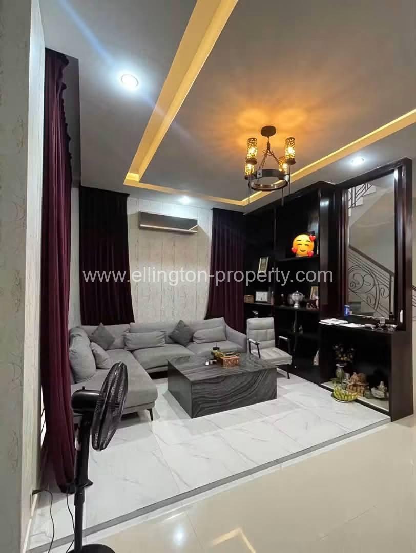 Twin Villa For Rent In Borey Peng Huoth Beung Snor - Ellington Property