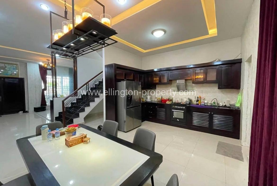 Twin Villa For Rent In Borey Peng Huoth Beung Snor - Ellington Property