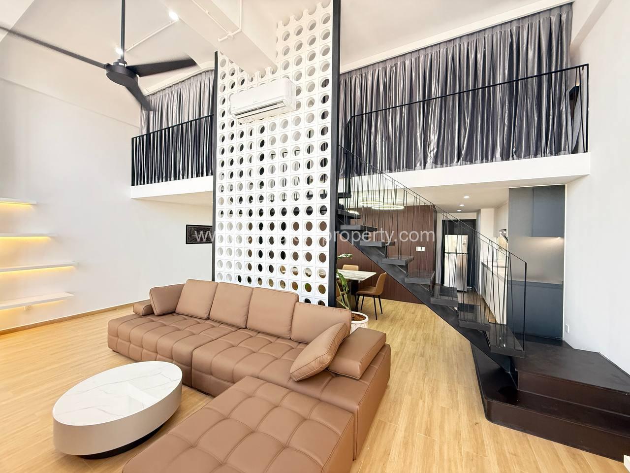 Loft 2 Bedrooms For Rent In Morgan Enmaison Chrouy Changvar - Ellington Property